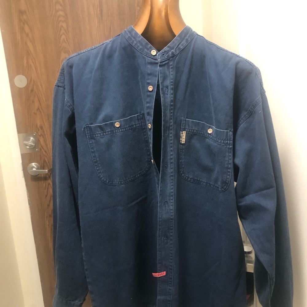Point Zero Dark Blue Denim Jacket with Branded Tab
